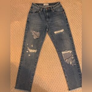 One Teaspoon Men's Distressed Blue Skinny Jeans